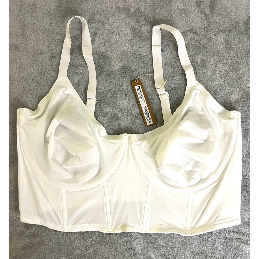 SKIMS 44D Corset Bra Collection Demi Bra Marble Underwire Boning CR-BRA-3241 NEW